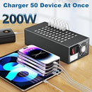 50-Port 200 W USB Charging Station ©
