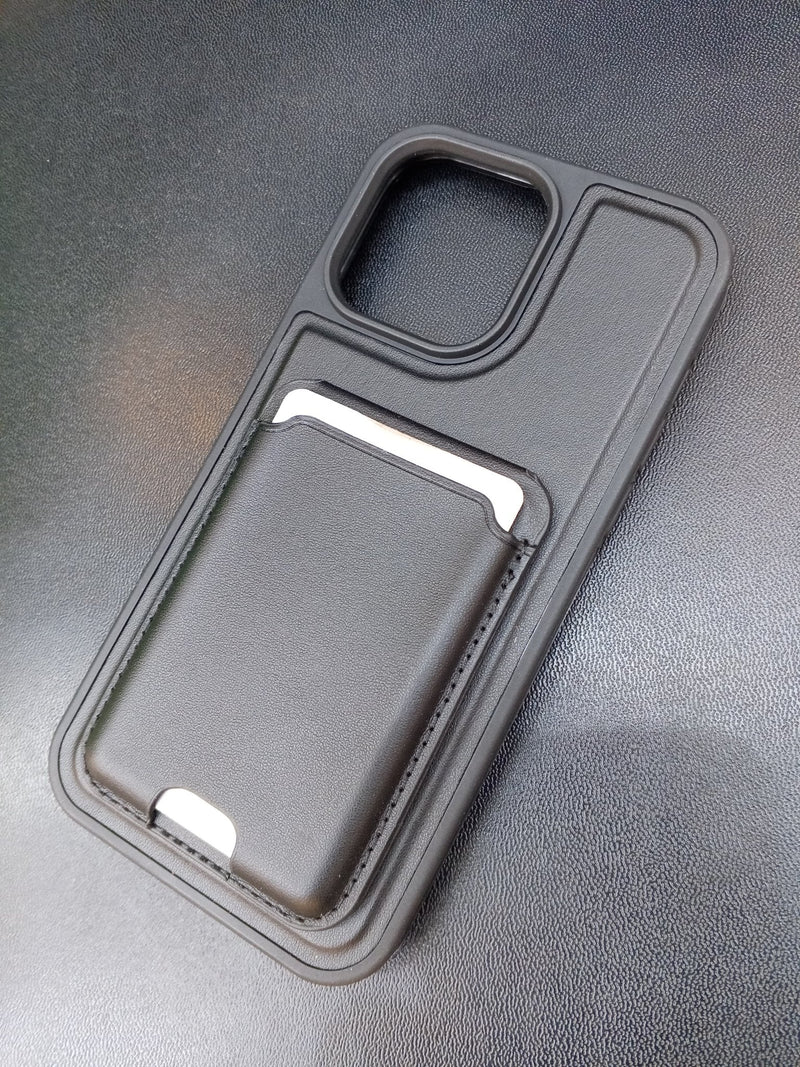 Black Wallet Phone Case with Card Holder