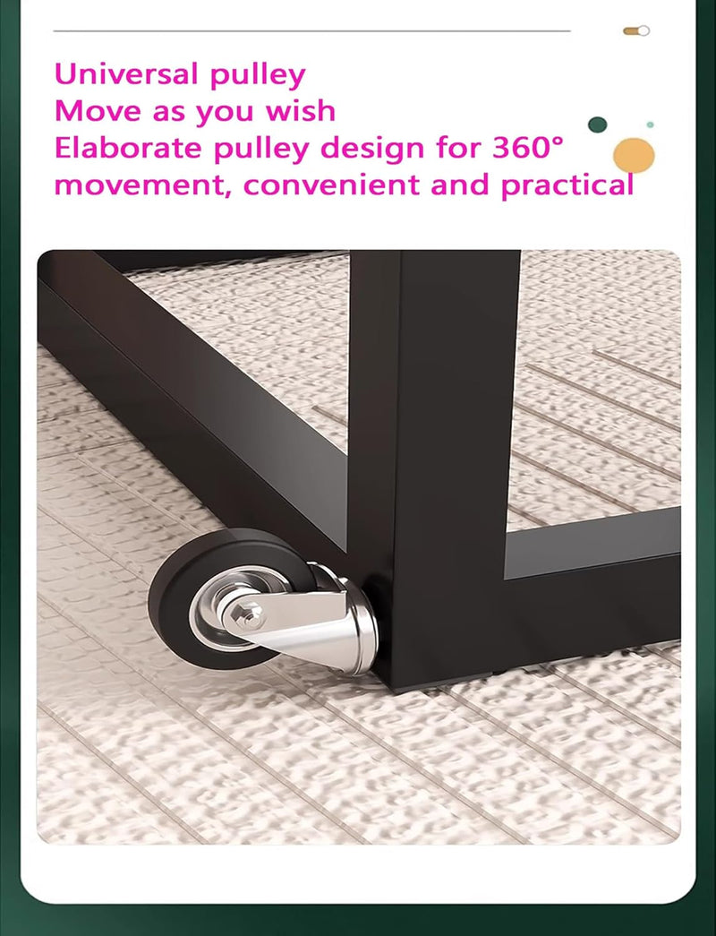 Convertible Storage Ottoman with Wheels