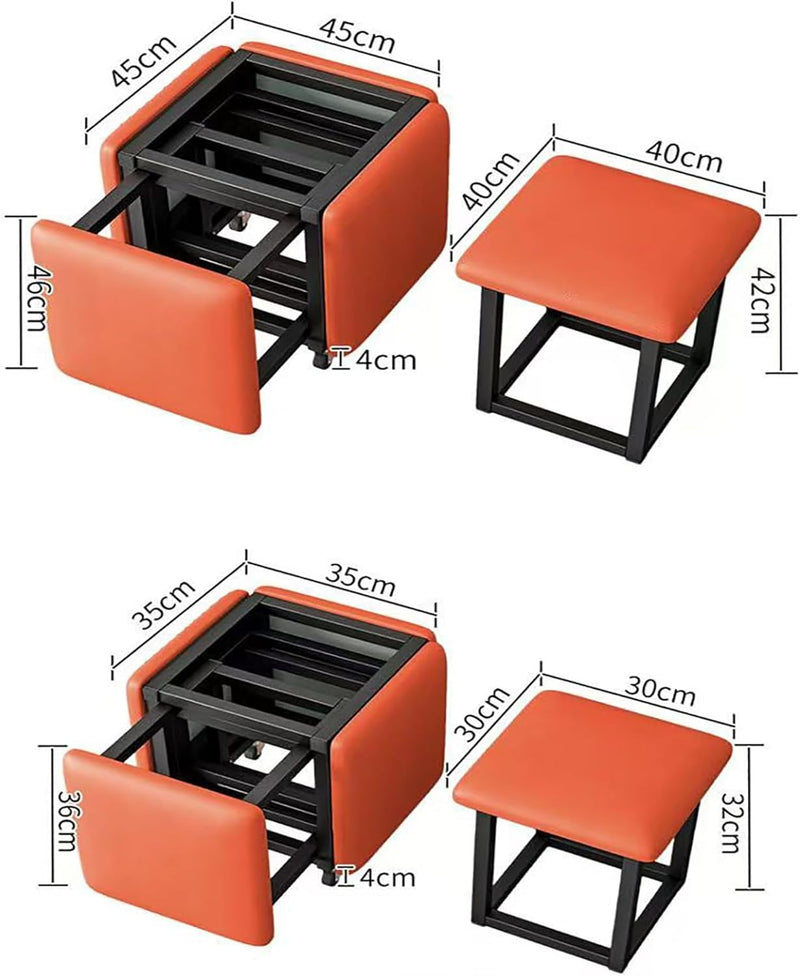 Convertible Storage Ottoman with Wheels