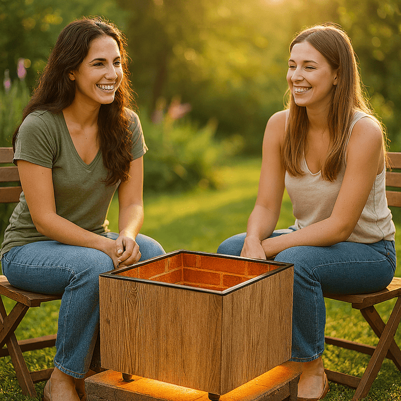 Denol LED‑Illuminated Wood & Glass Display Coffee Table