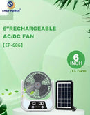 Ersy Power - Rechargeable Solar Fan