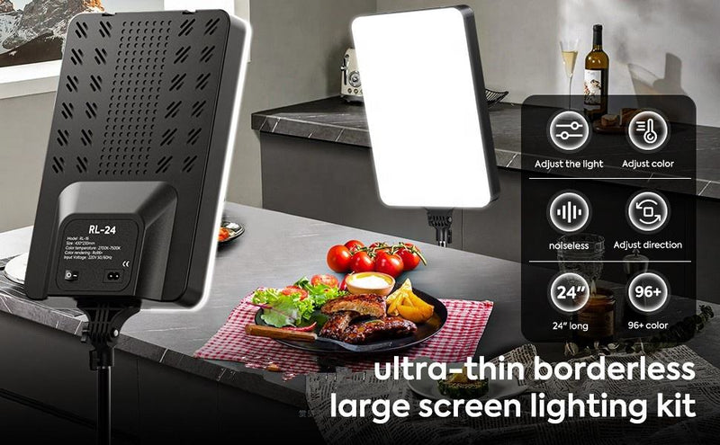 LED Panel Light Kit with Tripod Stand