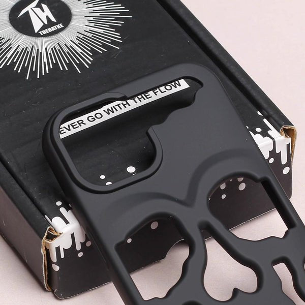 Matte Black Skeleton Phone Case
