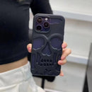 Matte Black Skeleton Phone Case