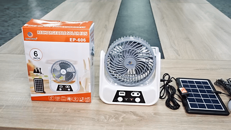 Ersy Power - Rechargeable Solar Fan